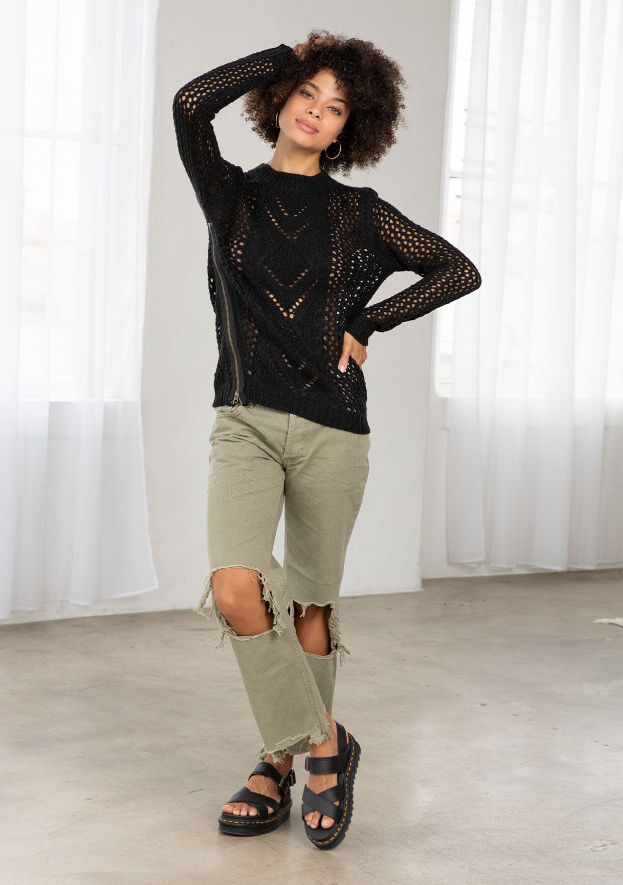Monet Crochet Pullover