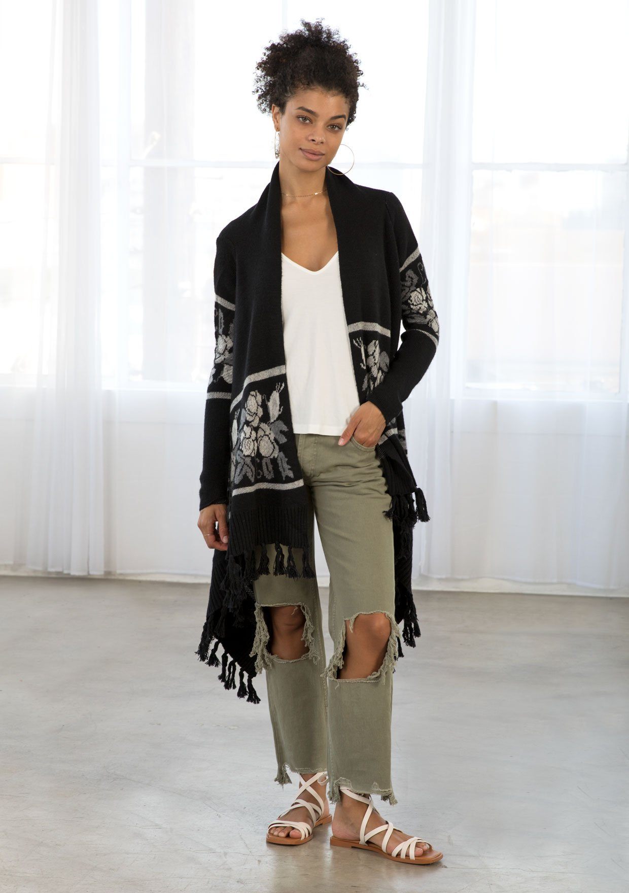 Cassie Fringed Cardigan