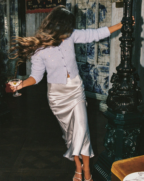 Sweet As Honey Skirt - Silver