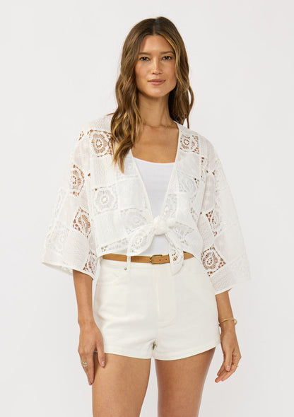 Lacey Tie Front Top