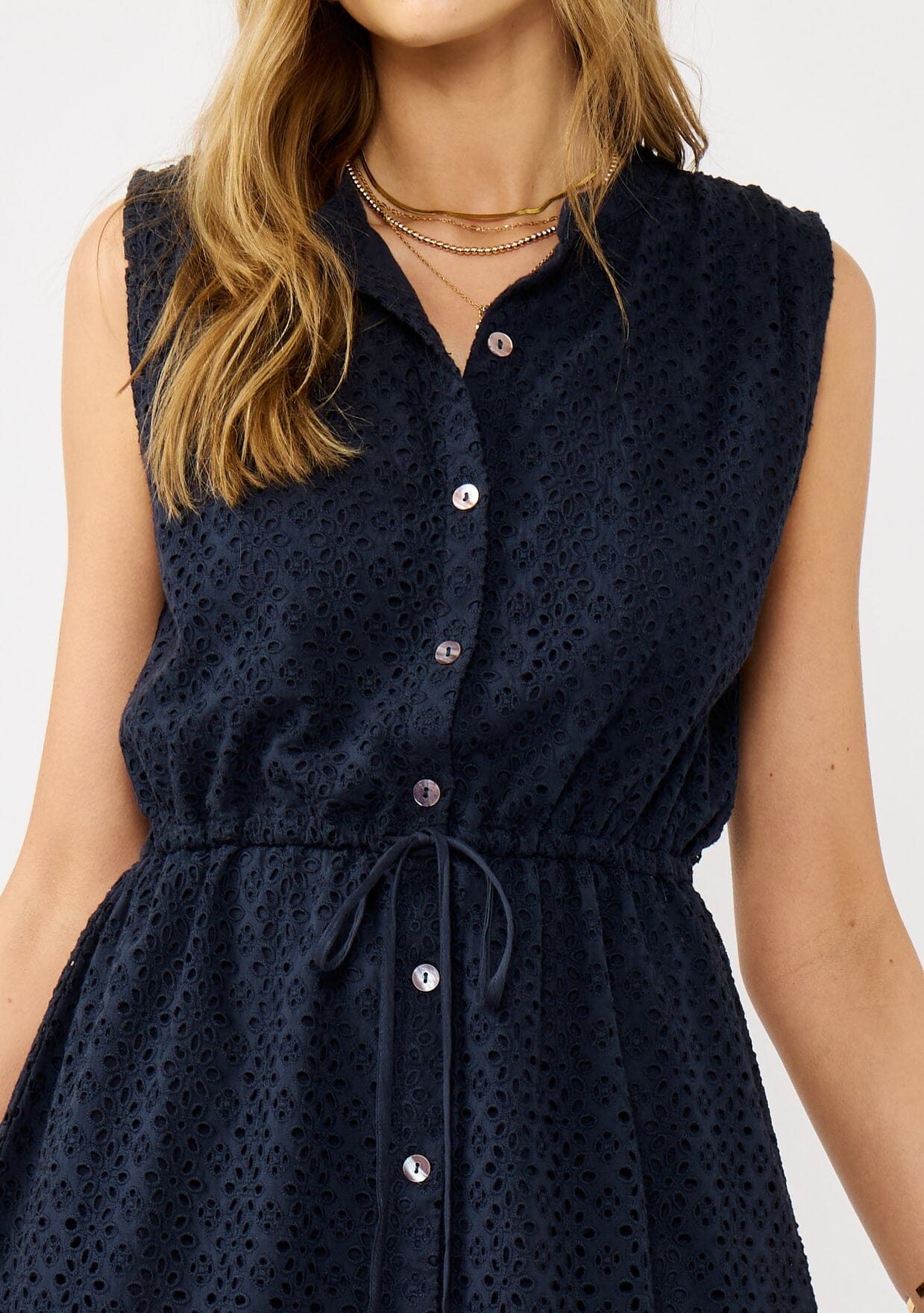 Jane Eyelet Mini Dress
