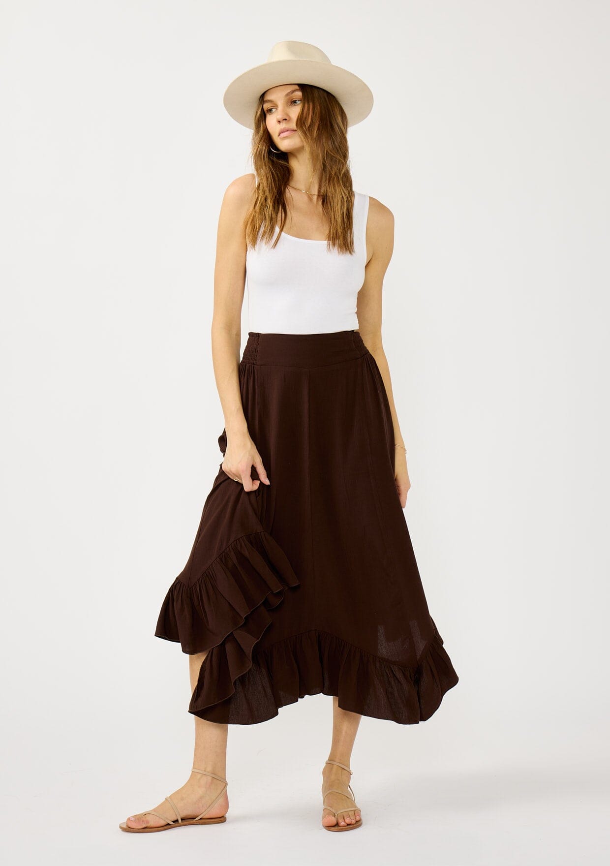 Lainey Ruffle Maxi Skirt