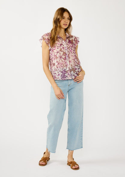Vintage Vine Flutter Sleeve Top