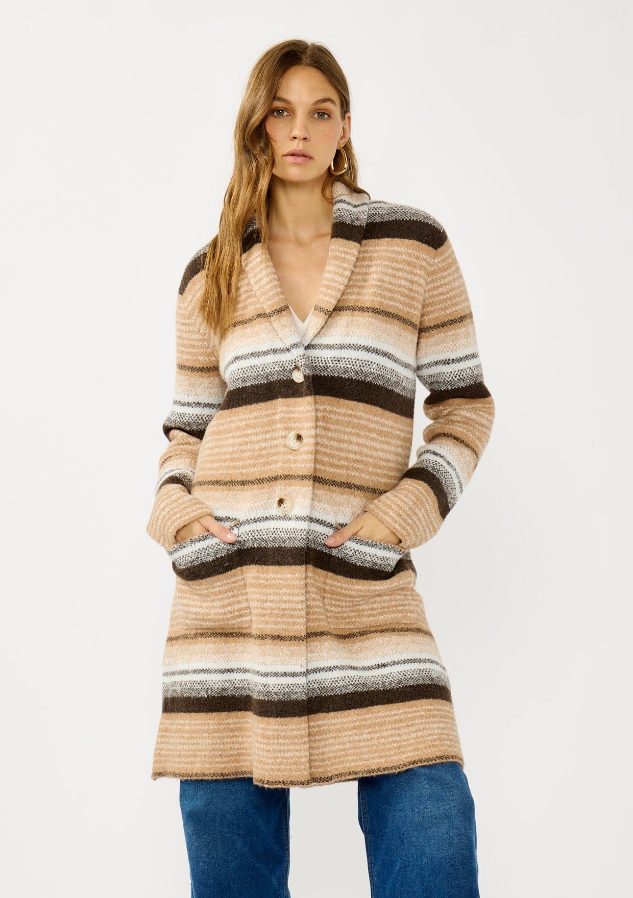 Tierra Striped Coatigan