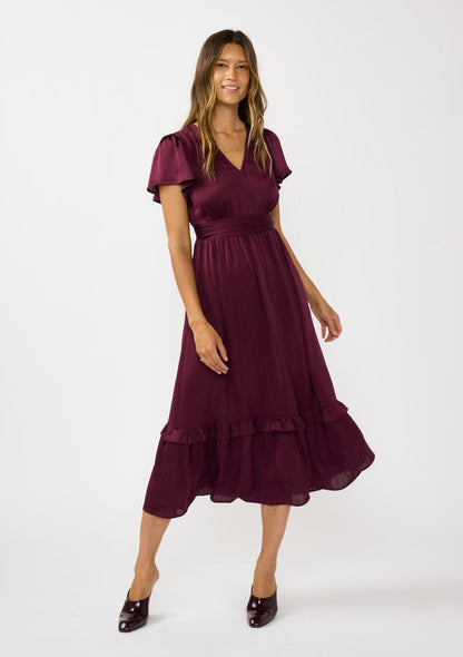 Bordeaux Midi Dress