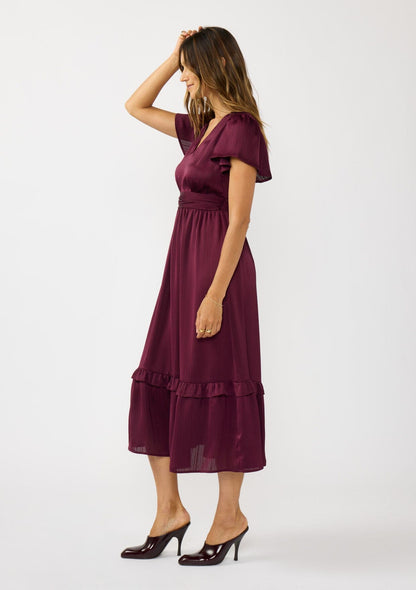 Bordeaux Midi Dress