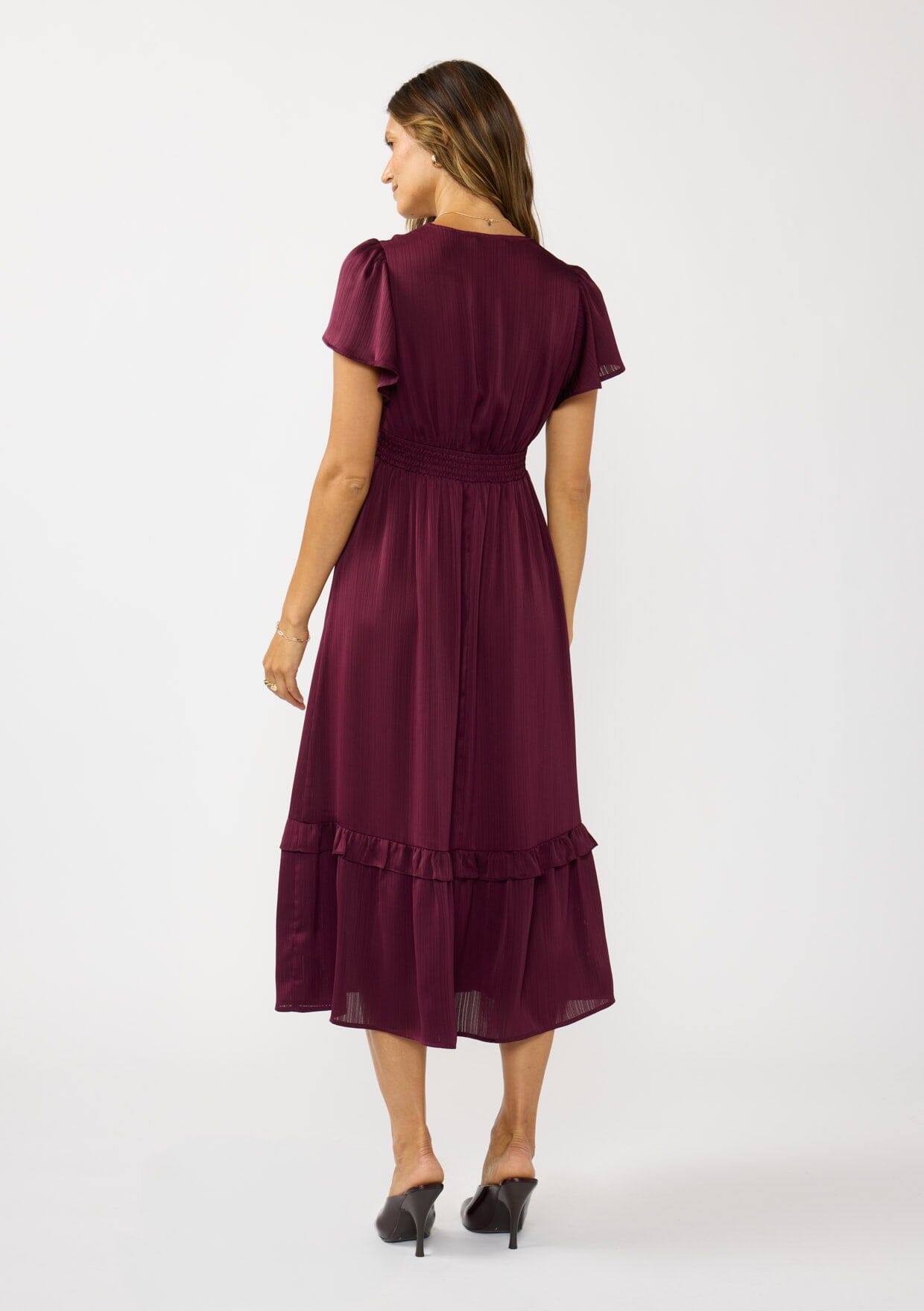 Bordeaux Midi Dress