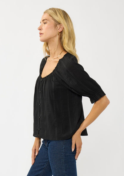 Thalia Plaid Top