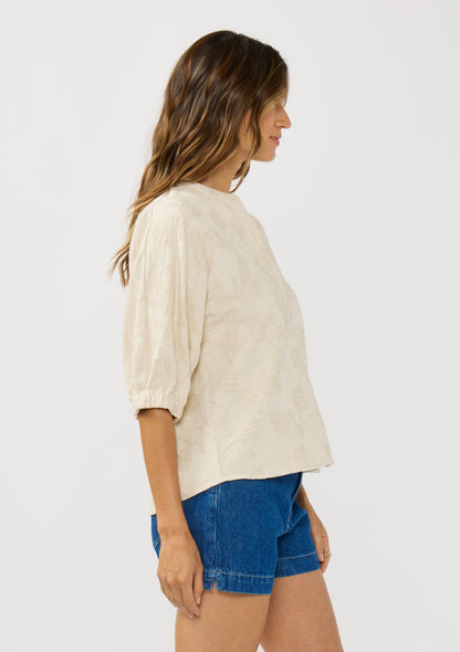 Stevie Button Front Top