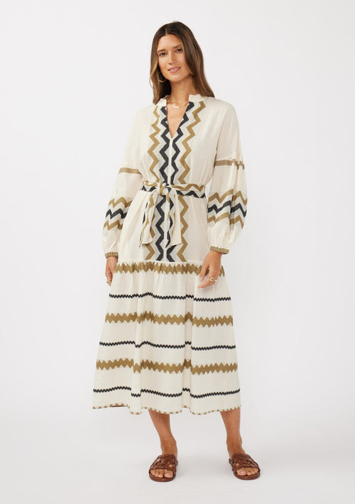 Mona Jacquard Maxi Dress
