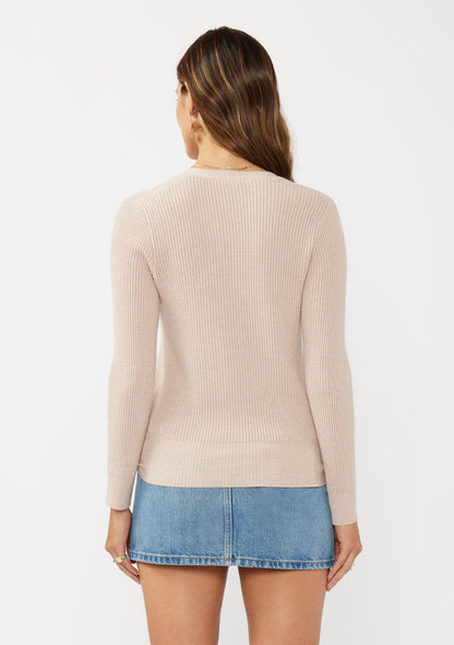 Casey Waffle Knit Wrap Sweater