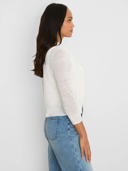 Featherknit Collared Cardigan