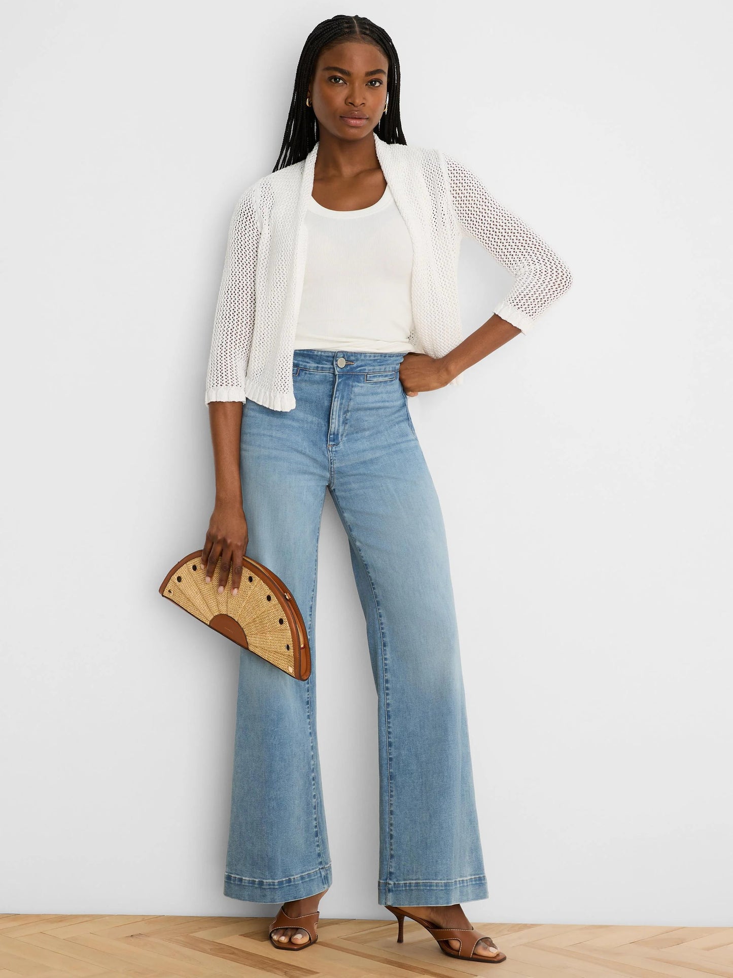 Mesh Ruffle Cardigan