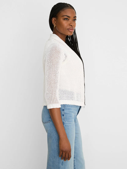 Mesh Ruffle Cardigan