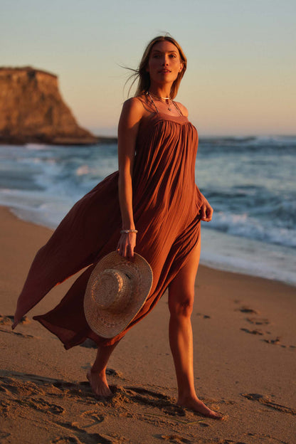 Saltwater Solids Sai Maxi Cover-Up Dress