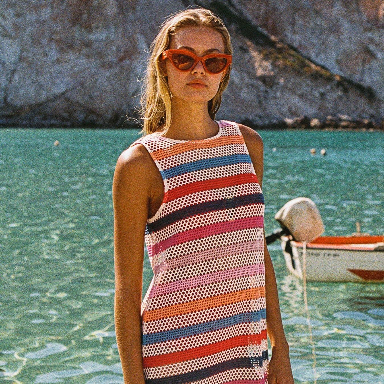 Poolside Dress In Summer Stripe