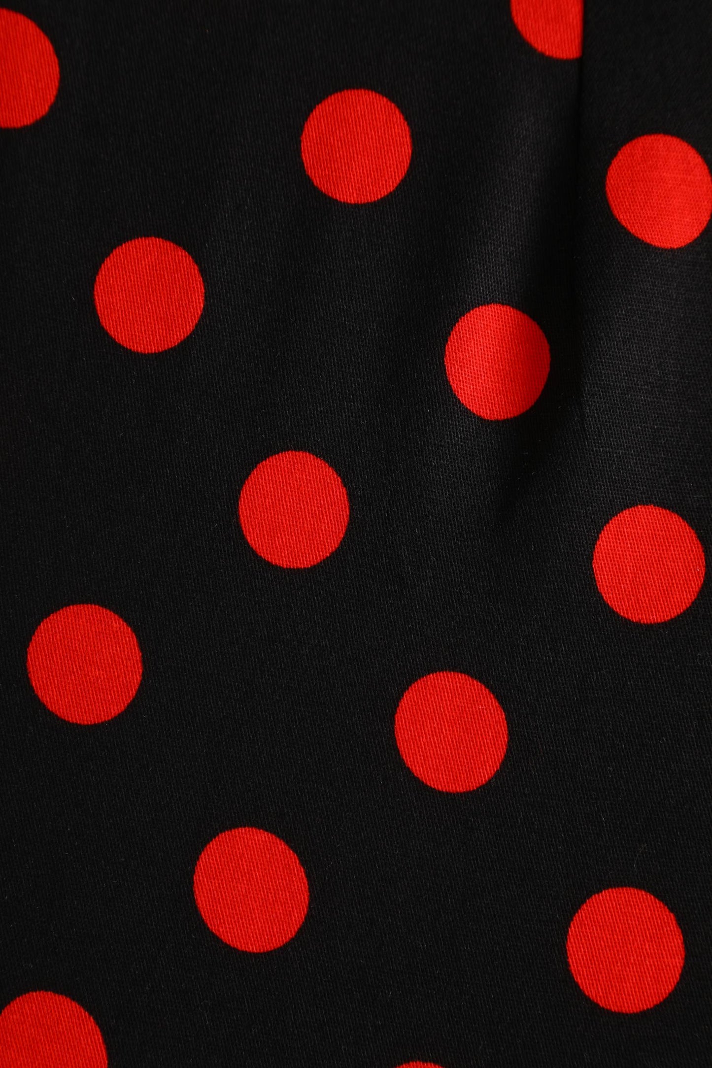 Lisa Polka Dot Shirt Dress in Black and Red