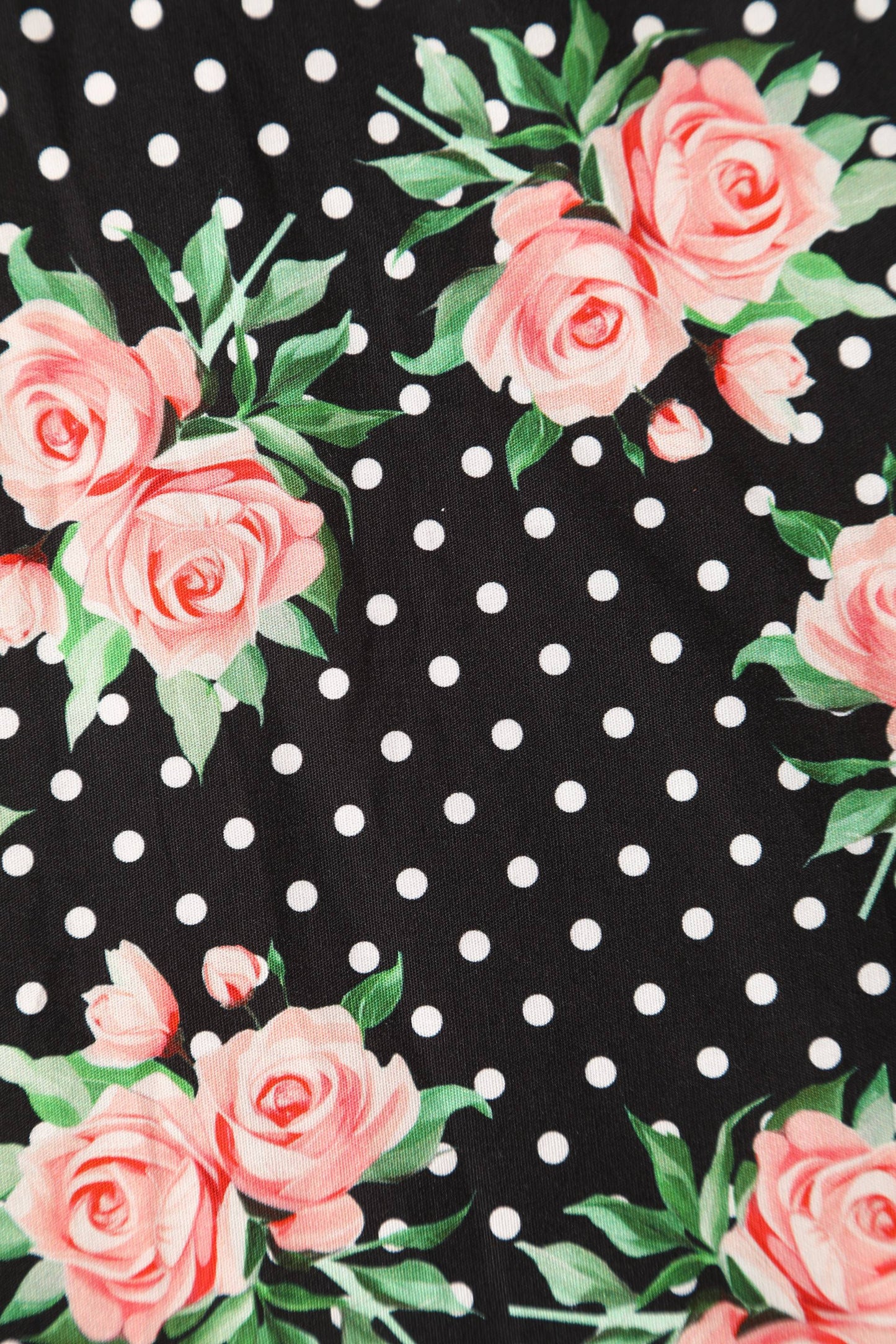 Poppy Navy Blue Polka Dot Rose Shirt Dress
