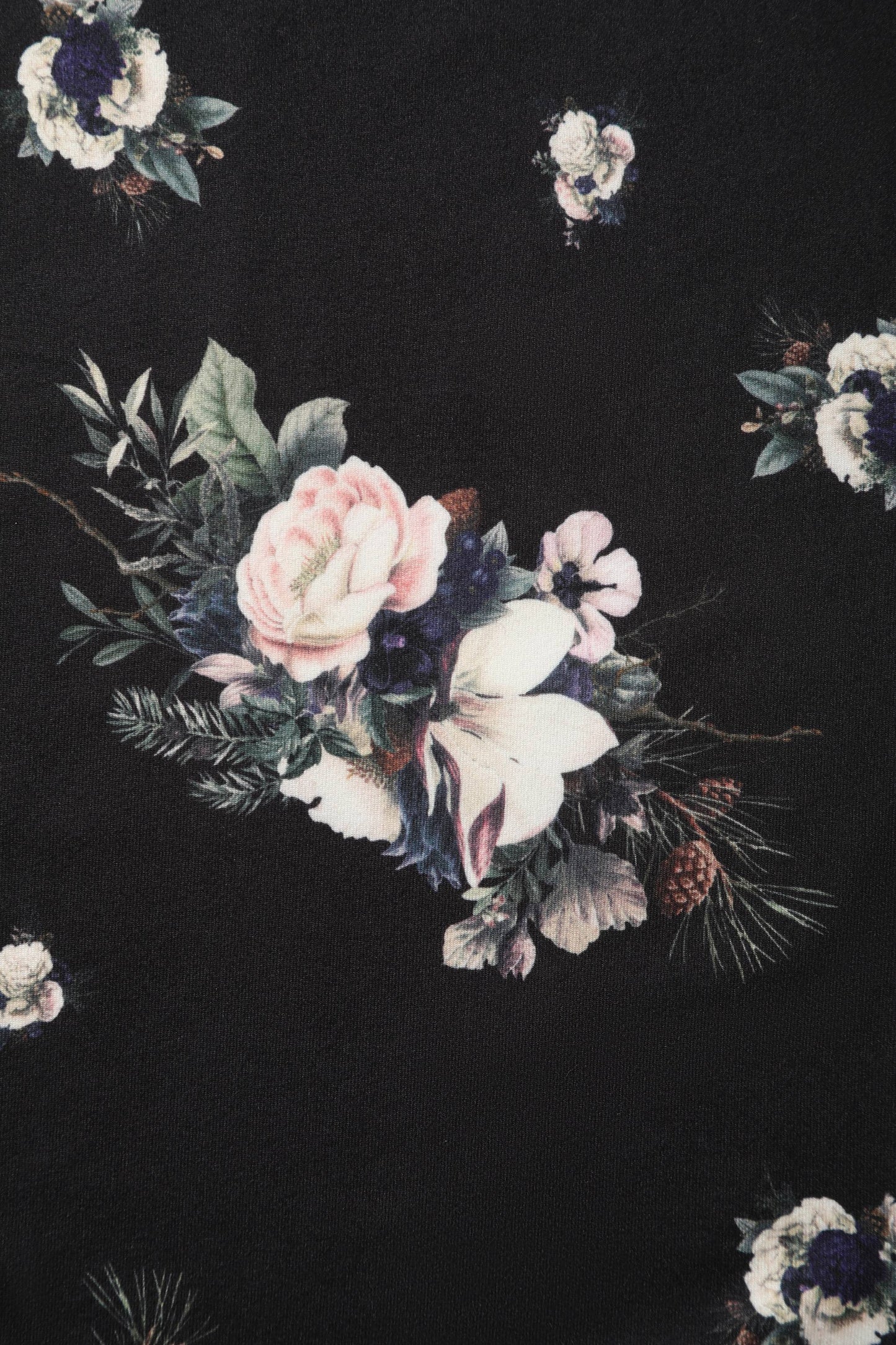 Esther Black Rose Butterfly Sleeved Jumpsuit