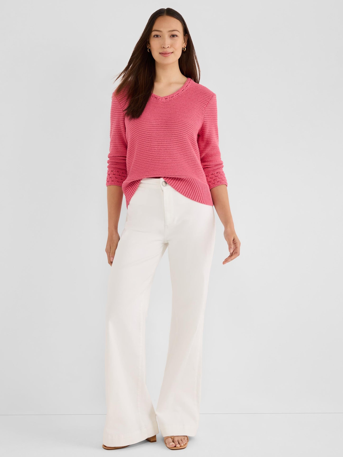 Edged Pop Stitch Sweater