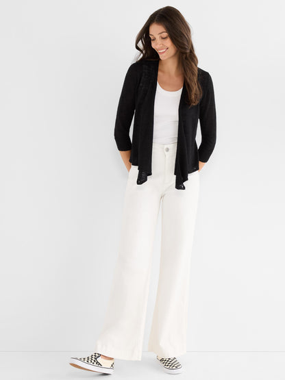Slub Knit 4-Way Cardigan