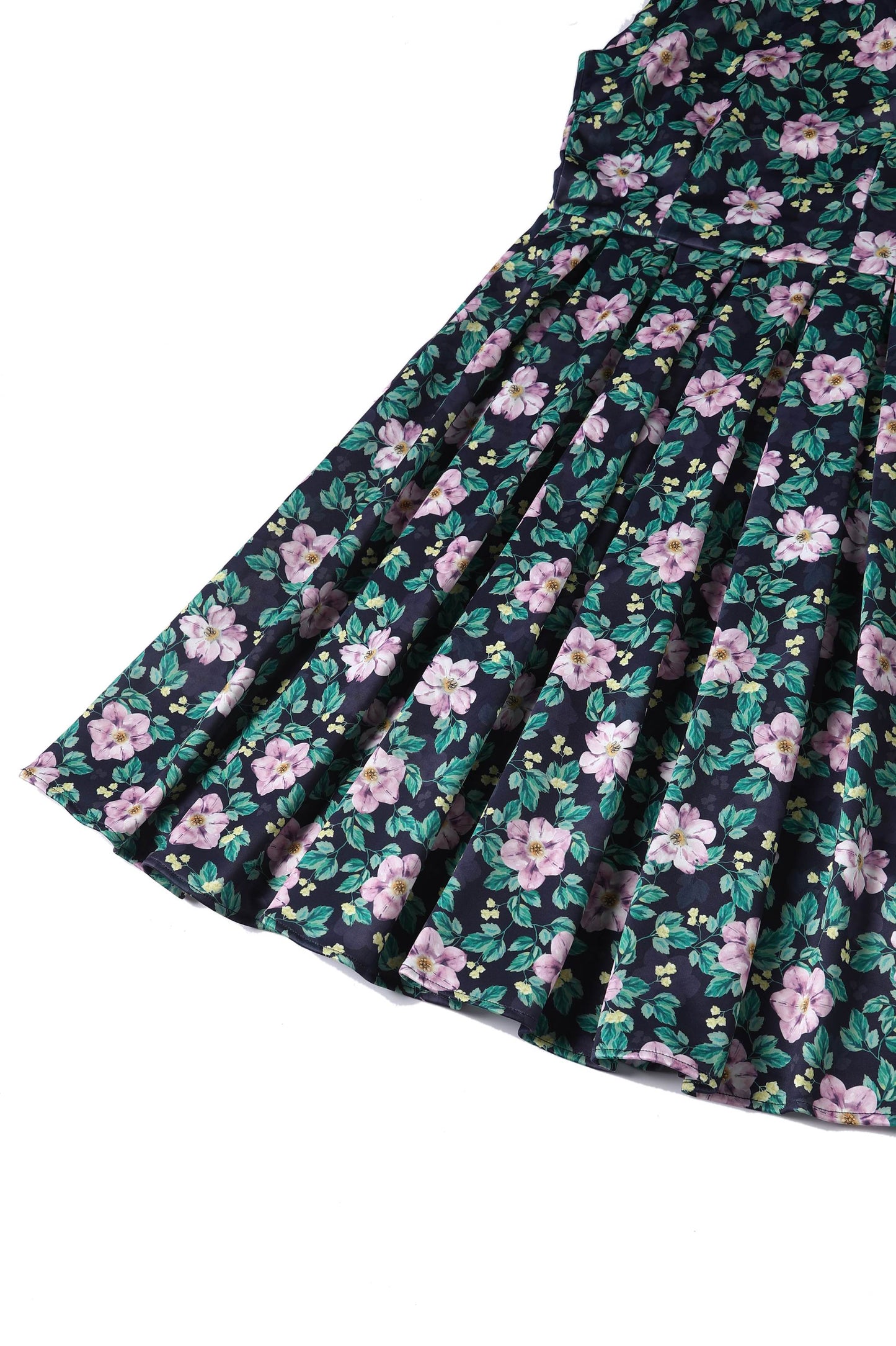Annie Purple Floral Swing Dress