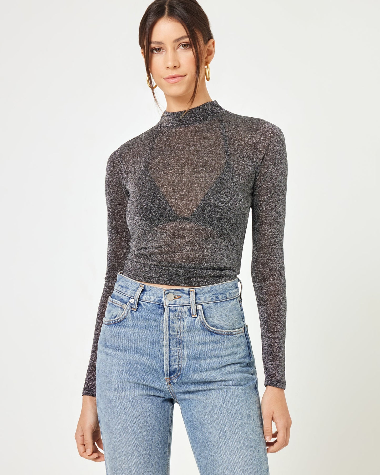 Shimmer Long Sleeve - Black
