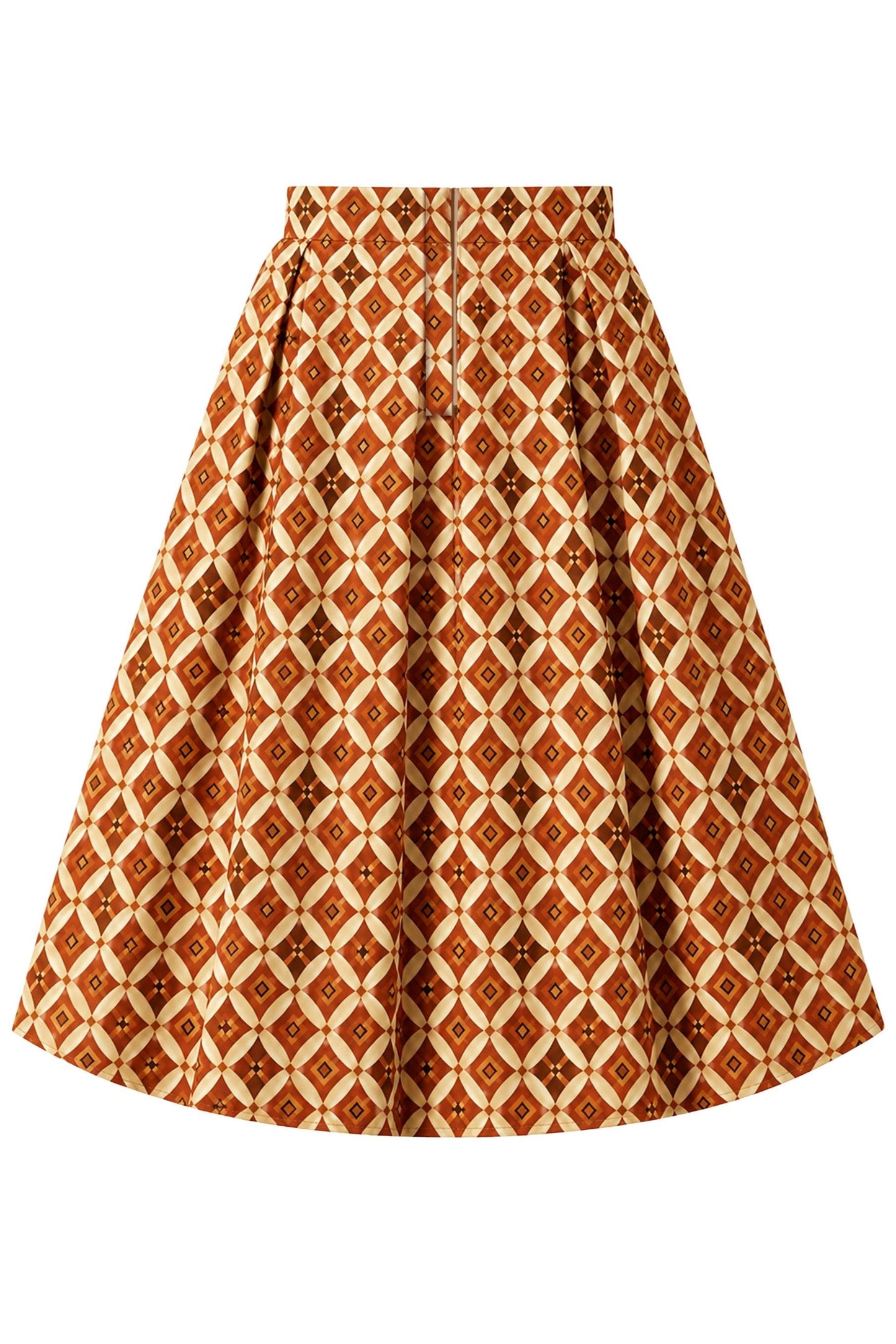 Aisley Retro Diamond Foulard Skirt