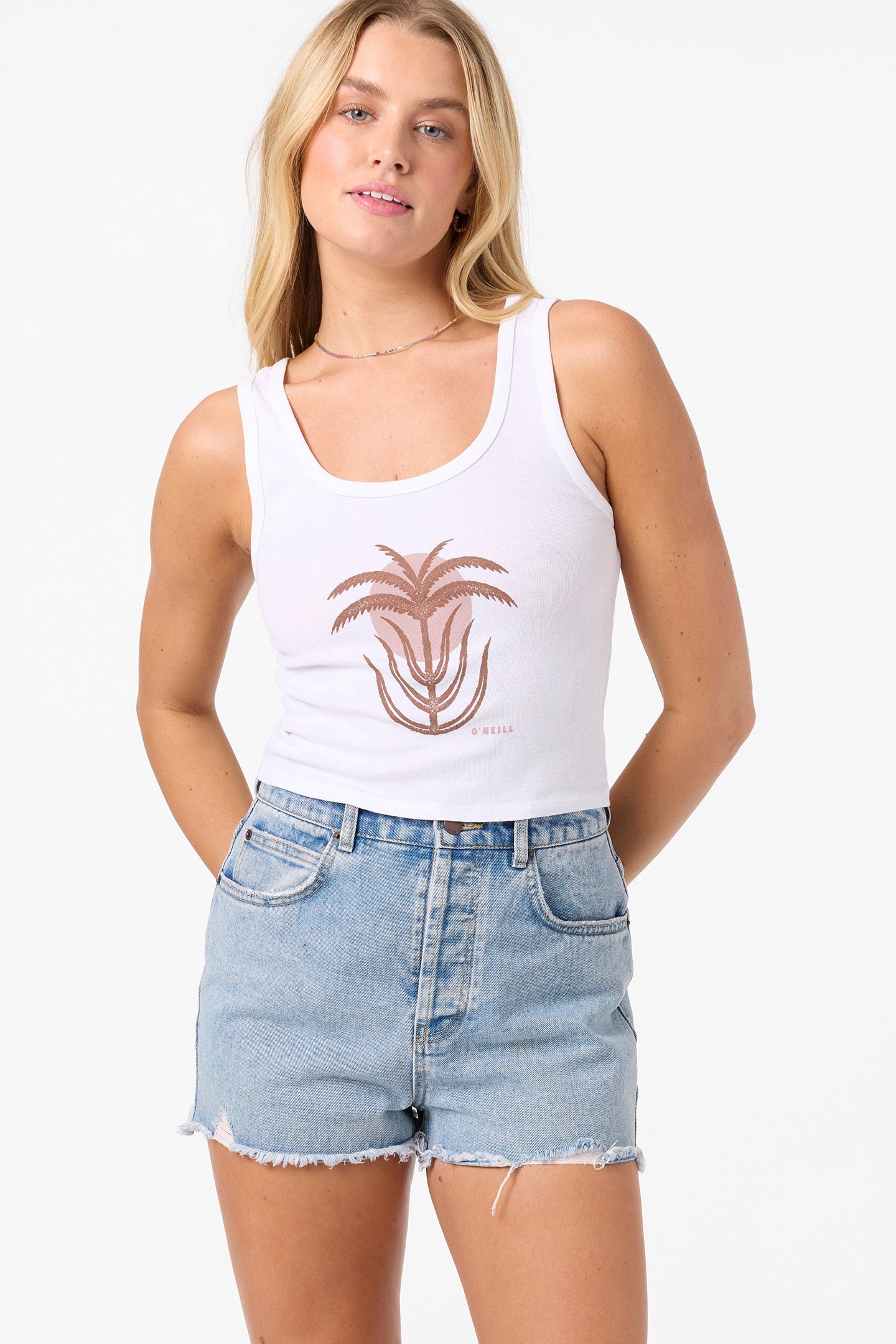 Palm Sun Scoop Neck Tank