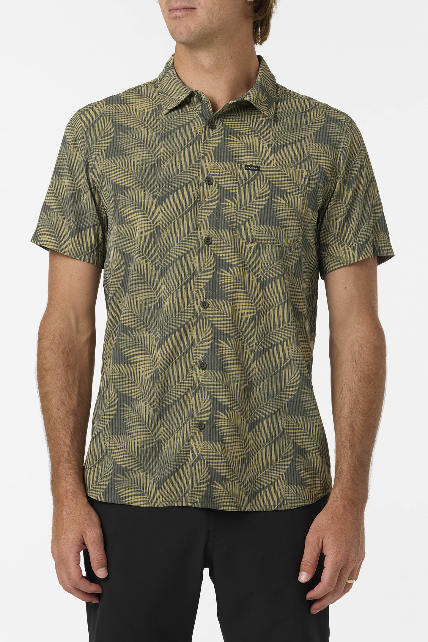 TRVLR Perforated Printed Standard Fit Shirt