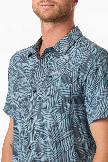 TRVLR Perforated Printed Standard Fit Shirt