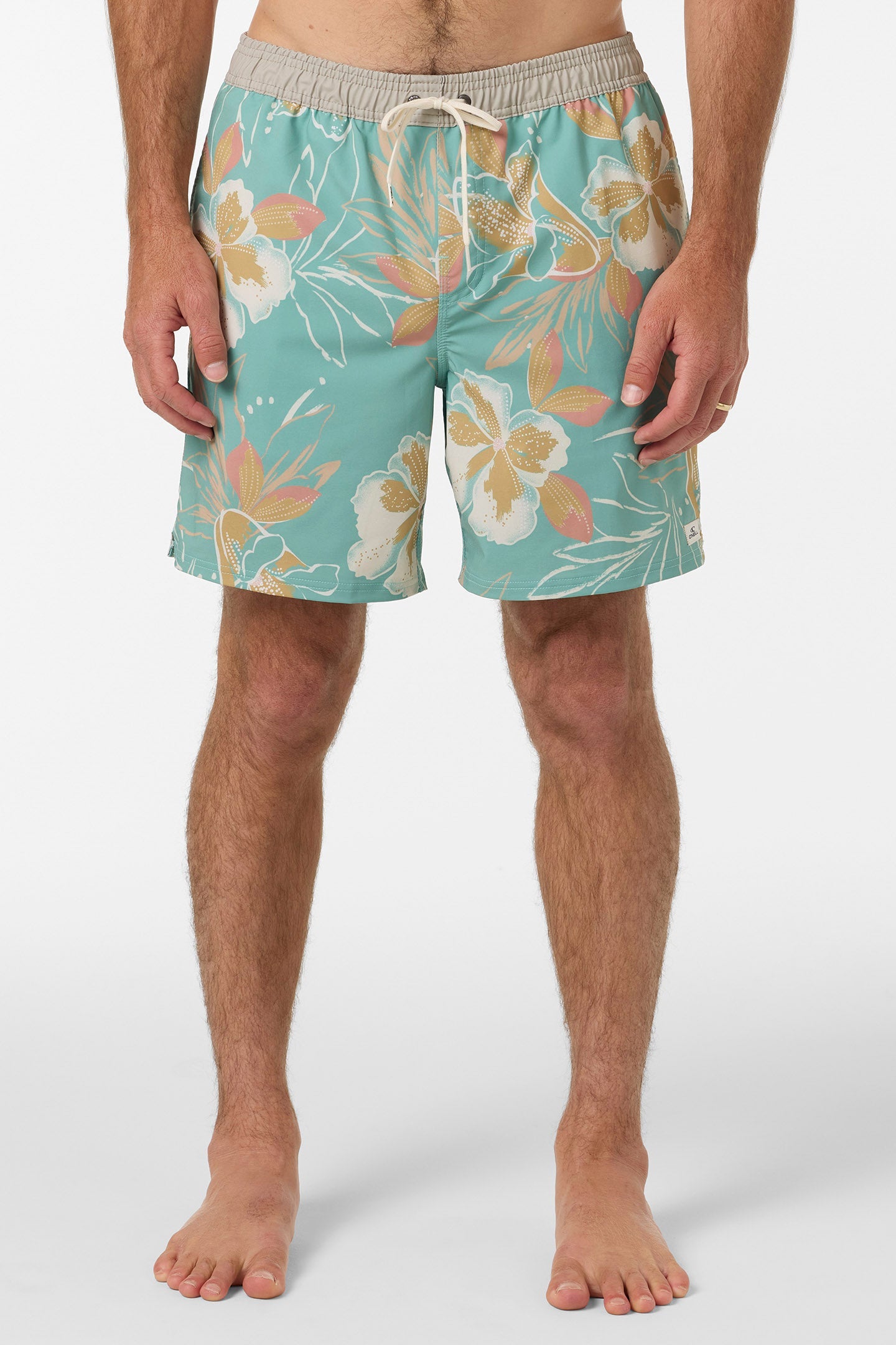 Hermosa Elastic Waist Lined 17" Swim Trunks
