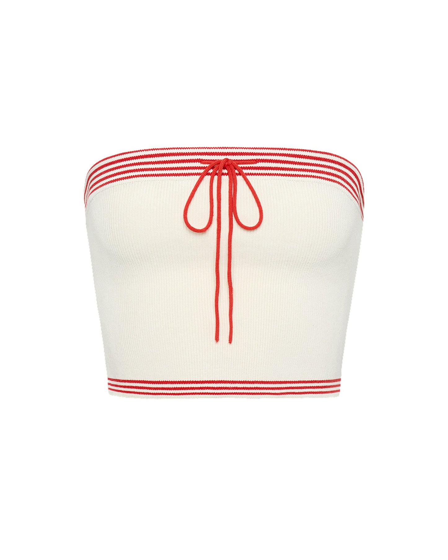 x The Salty Blonde Del Sol Tube Top - Cream-Flame