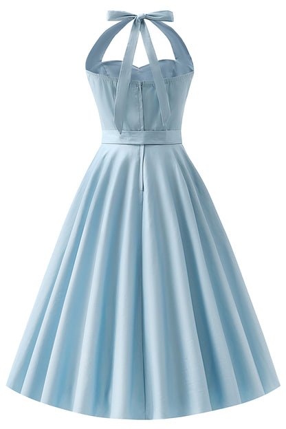 Daisy Light Blue Halter Dress