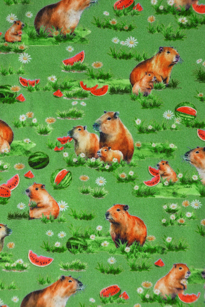 Matilda Capybara Green Wrap Dress