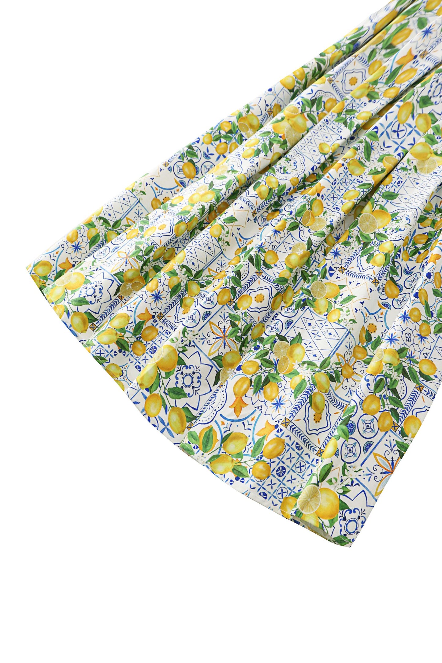 Ophelia Mediterranean Lemon Midi Dress