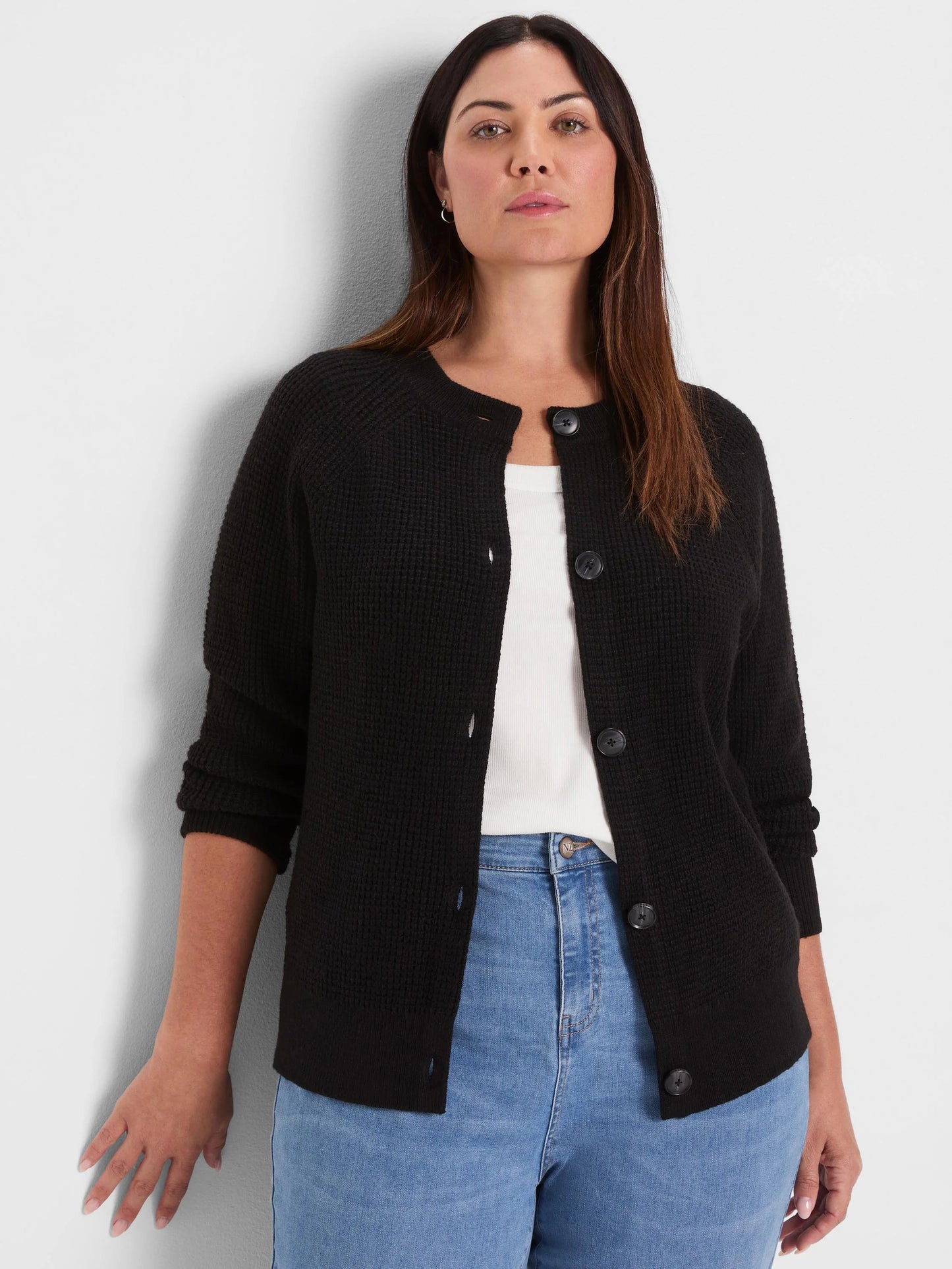 Waffle Tuck Cardigan