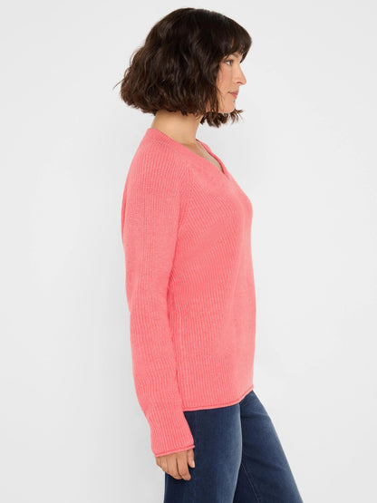 V-Neck Shaker Stitch Sweater