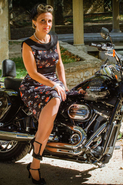 Darla Old School Tattoo Wiggle Dress