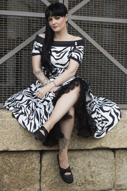 Darlene Zebra Flared Dress