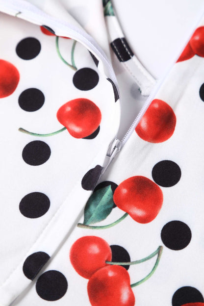 Billie Rockabilly Cherry Polka Dot Dress