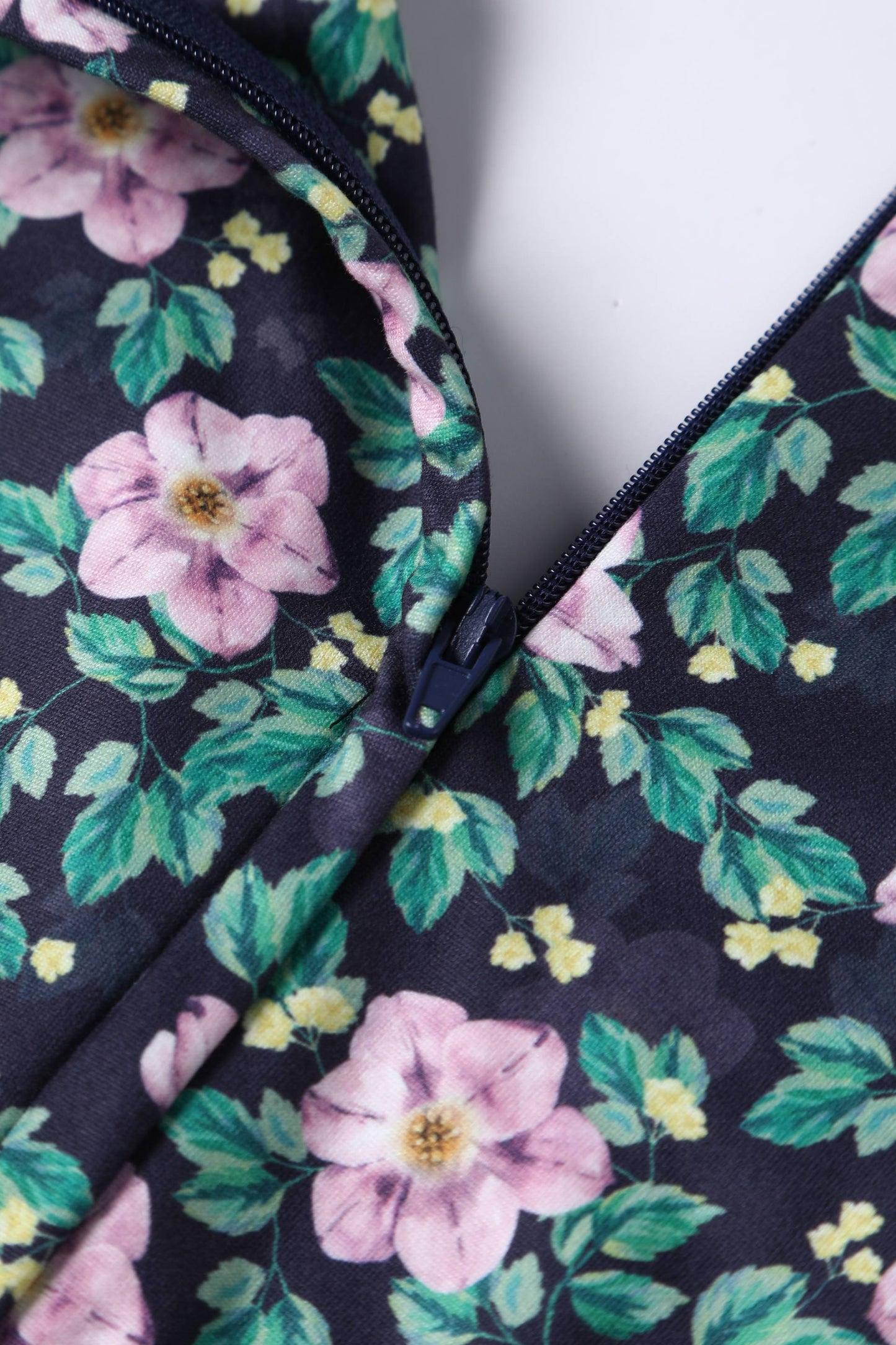 Donna Purple Floral Crossover Bust Dress
