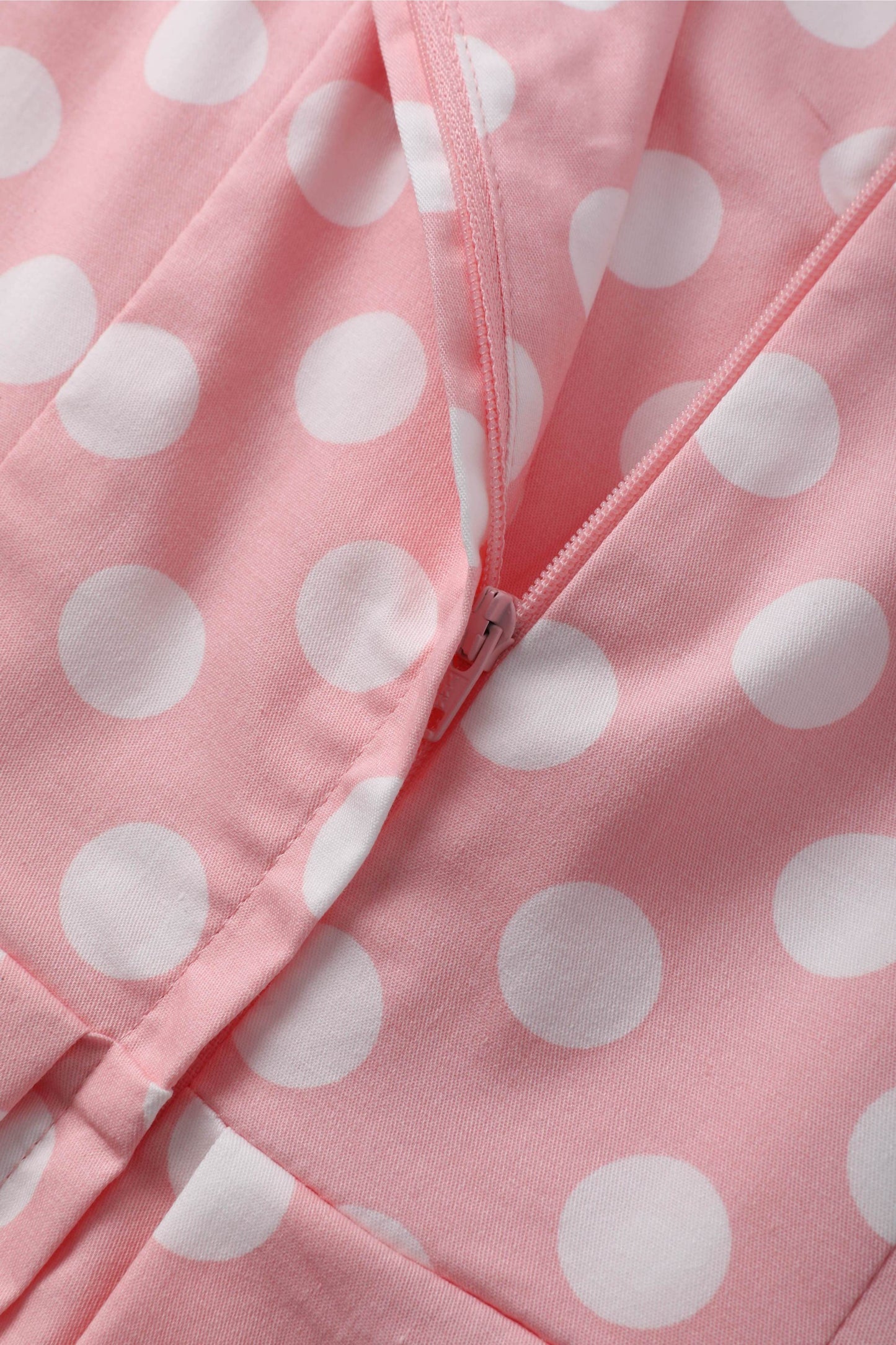 Lily Light Pink Polka Dot Off Shoulder Dress