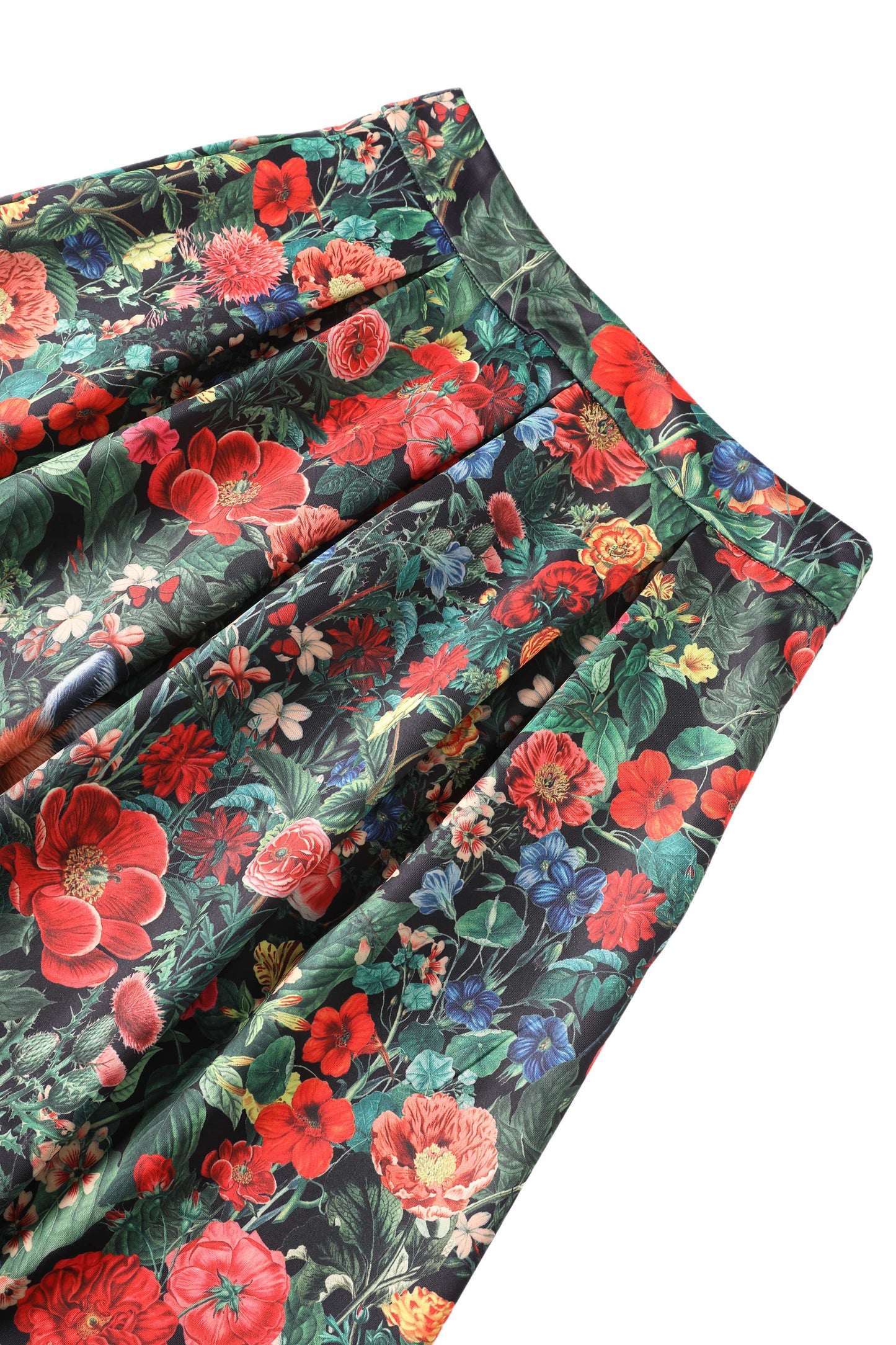Aisley Forest Fox Floral Midi Skirt