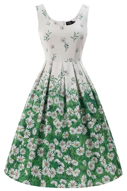 Amanda Daisy Swing Dress In White