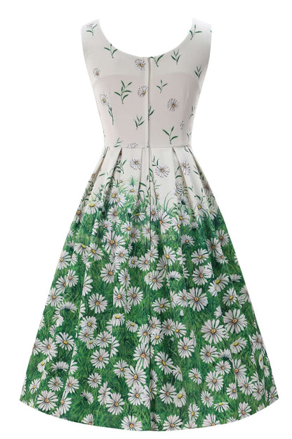 Amanda Daisy Swing Dress In White