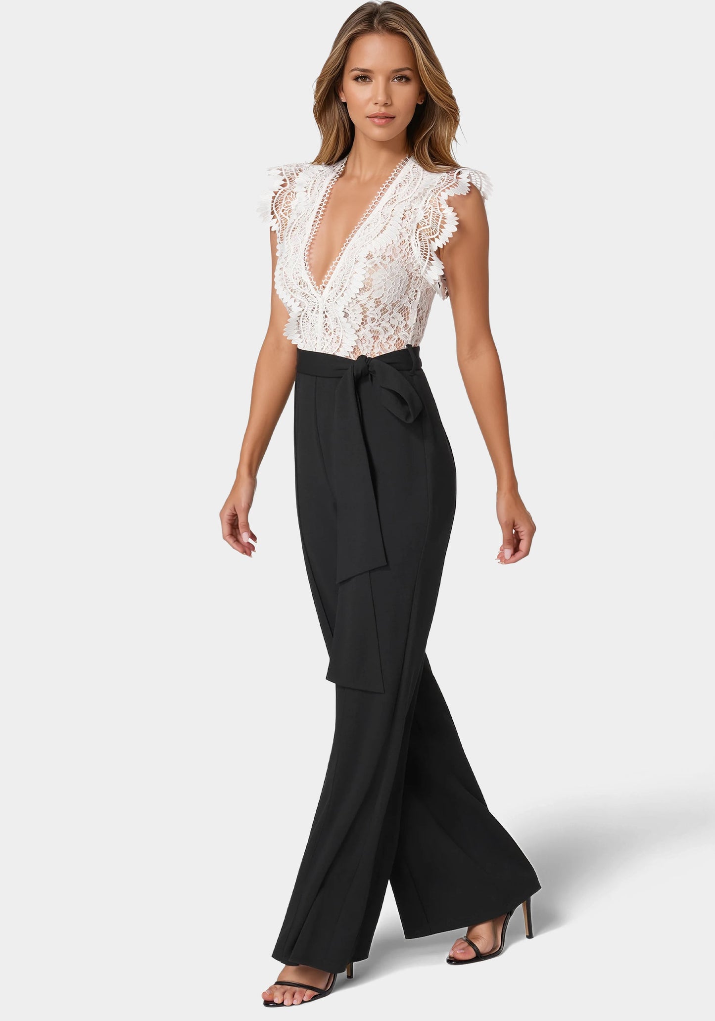 Ruffle Lace Jumpsuit