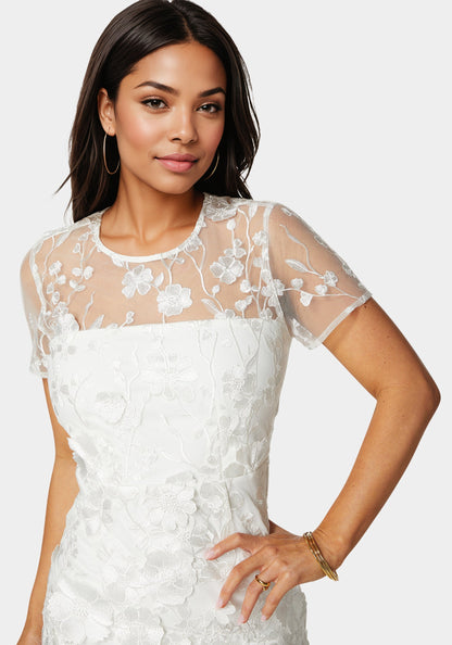 3D Floral Fit & Flare Mini Dress