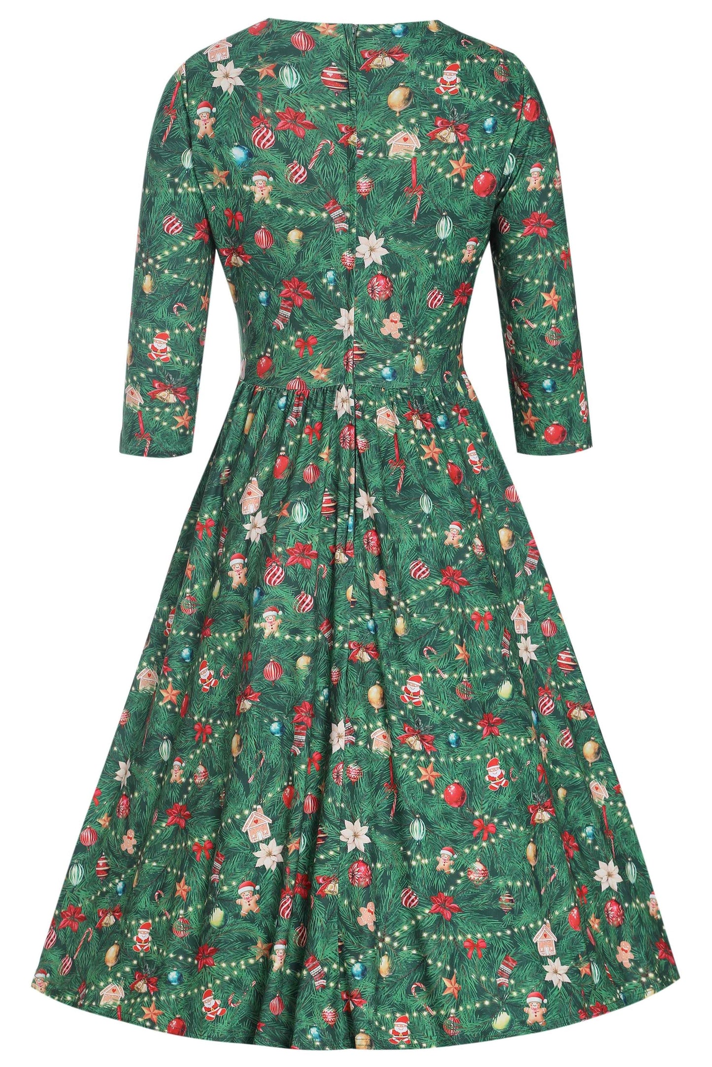 Billie Christmas Tree Long Sleeved Dress