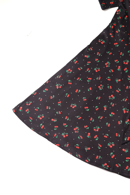 Matilda Black Cherry Wrap Dress